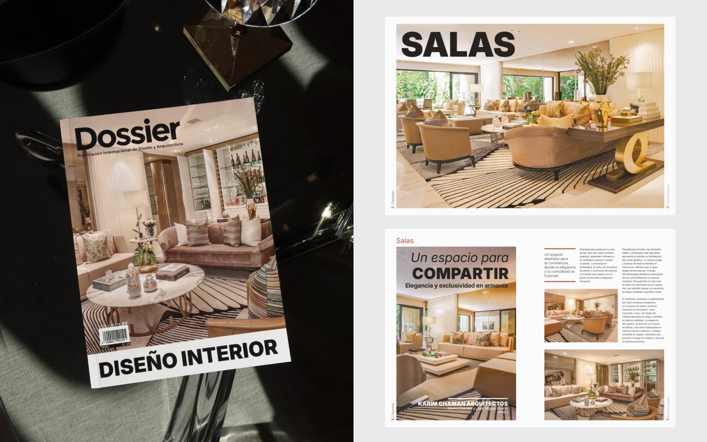 PORTADA REVISTA DOSSIER «ESPECIAL DISEÑO INTERIOR» - Karím Chaman